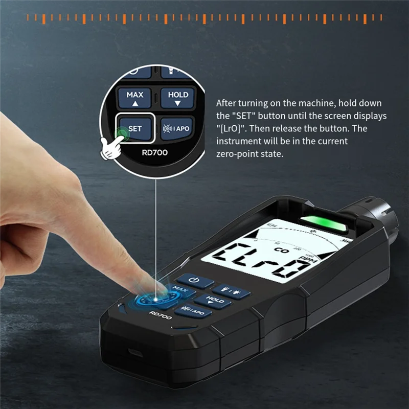 【¡¡El precio más bajo!】 Detector de CO de monóxido de carbono de 1000 PPM (precisión 10%) con umbrales ajustables, alarmas visuales y audibles para