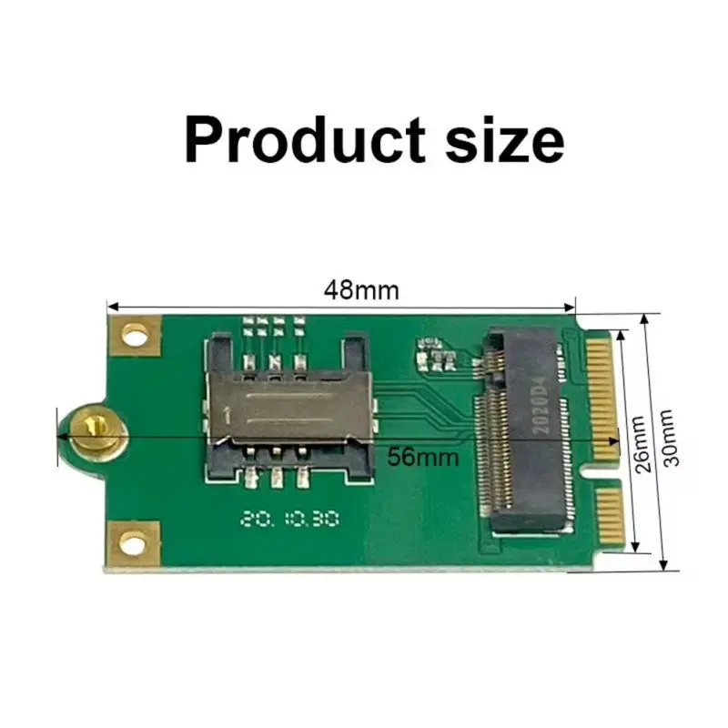 Imagem -03 - Ngff para Mini Placa Adaptadora Pci-e com Slot para Cartão Sim M.2 para Adaptador Pcie L860-gl Dw5820e Dw5816e Em7455 Em160r-gl Em120 4g 5g