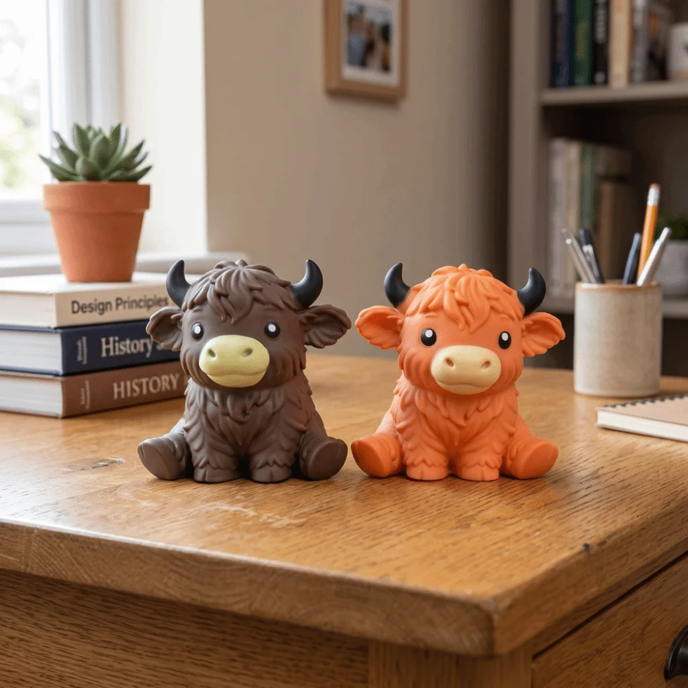 Slow Rising Highland Cow Fidget Toy Slow Rebound Soft Texture Highland Cow Squishies Toy Squeeze Highland Cow Sensory Toy