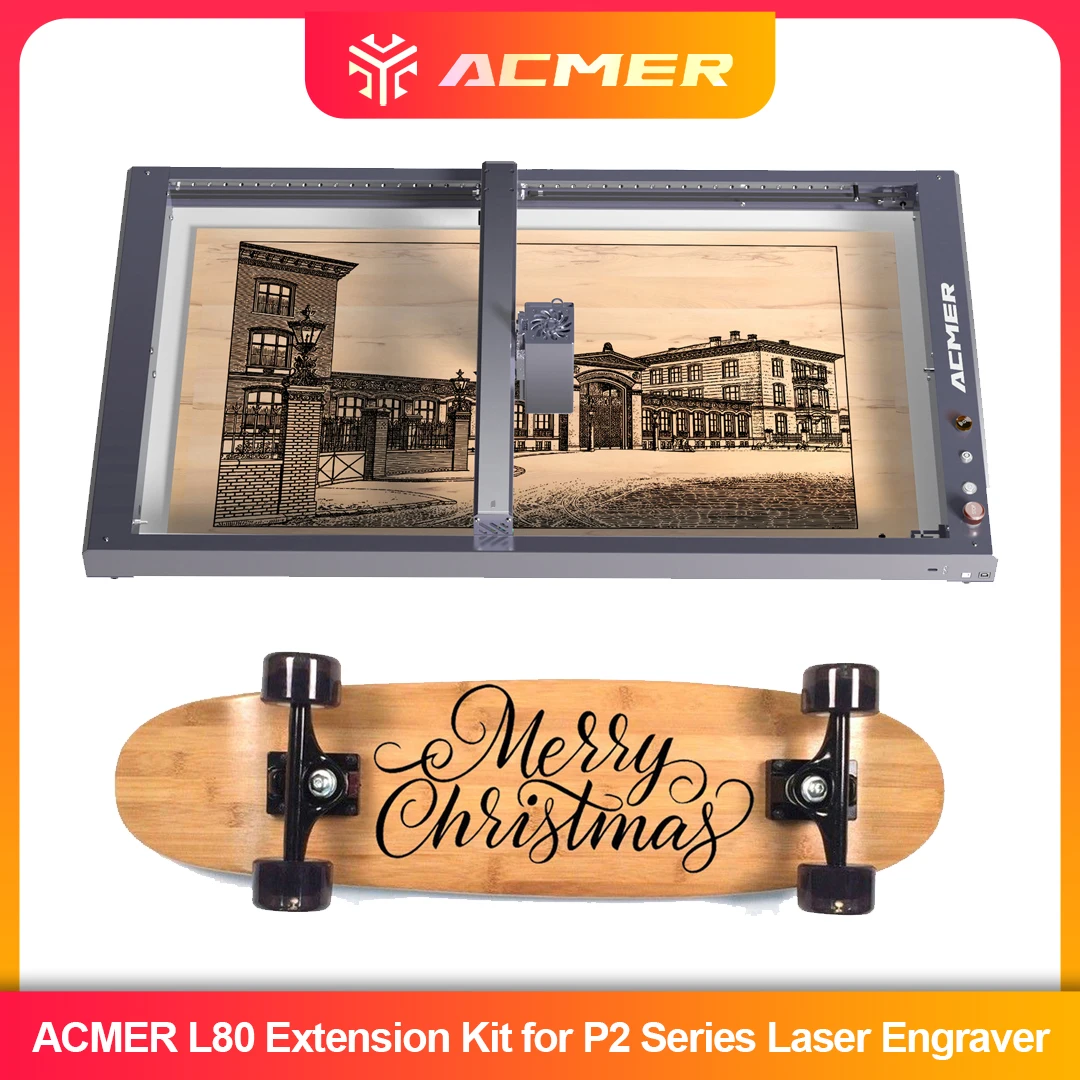 

ACMER P2 L80 Extended Frame Kit Aluminum Frame for P2 Laser Engraver Doubles Engraving Area 800×420mm for Larger Workspace Needs