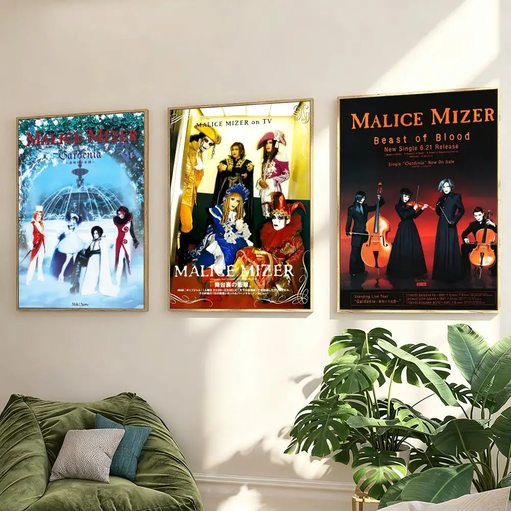 Band Malice Mizer Poster Poster Minimalist Decor HD SelfAdhesive Wall Art for Home Café Bedroom Gift Aesthetic Hanging