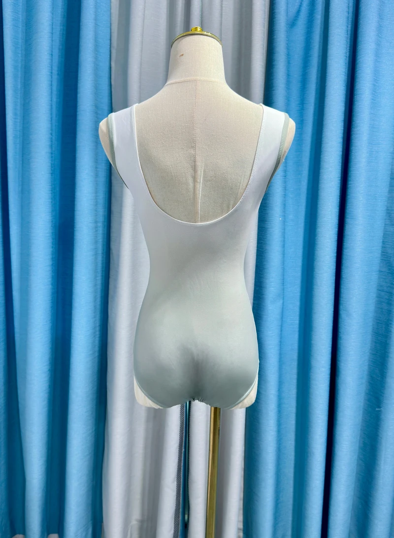 Gradient Color Ballet Dance Leotard Women Simple Sleeveless Gymnastics Dancing Costume Lady\'s Coverall Ballet Leotard