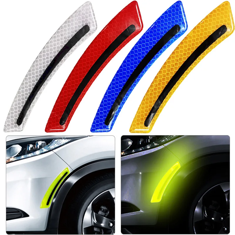 Car Reflective Decorative Stickers Warning Stickers Carbon Fiber Grain Door Bowls Door Mirrors Bumpers And Anti-Collision Strips