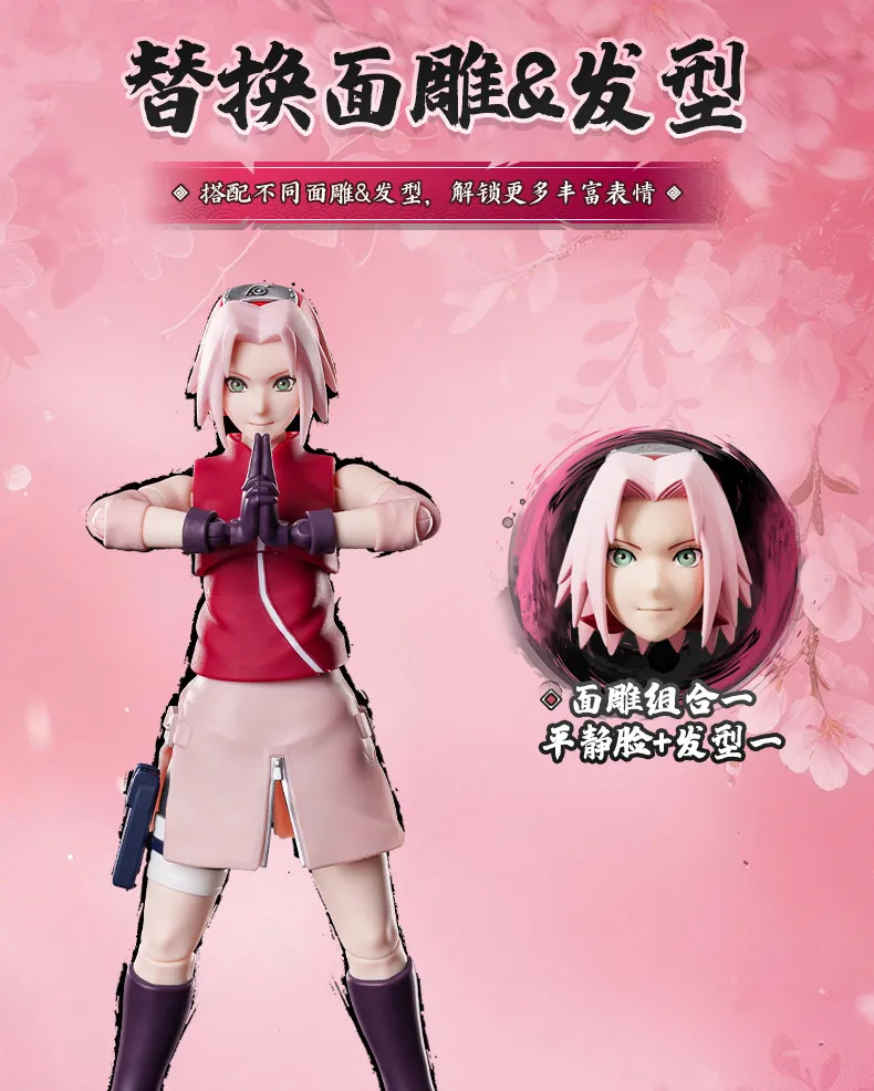 Genuine Blokees Naruto Model Kits Namikaze Minato Hatake Kakashi Haruno Sakura Madara Sasuke Figures Assembly Trendy Toy Gift