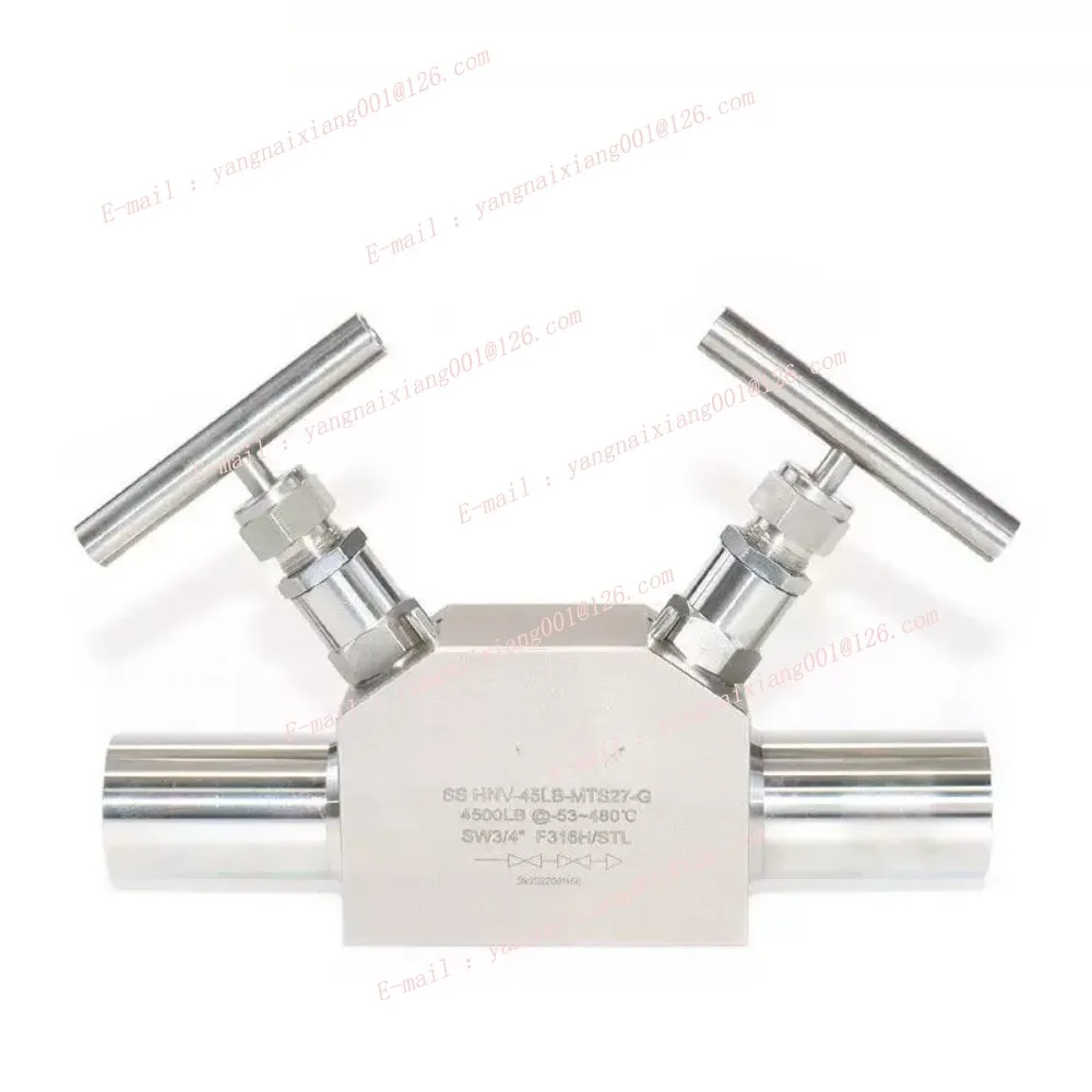Stainless Steel Socket Weld Double Cut Stop Valve Monolithic Double Couplet Globe Valves 316L All-in-one Double Valve