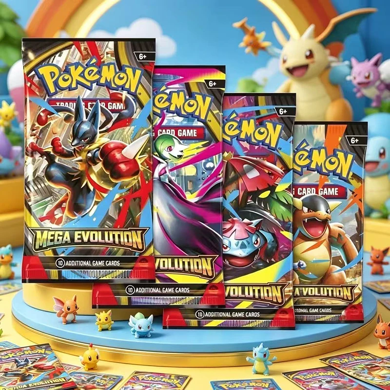 

Pokemon Cards Set Random 16 Pack 160Pcs MEGA EVOLUTI Evolutions Scarlet Violet 151 Tabletop Battle Card English Card Gifts