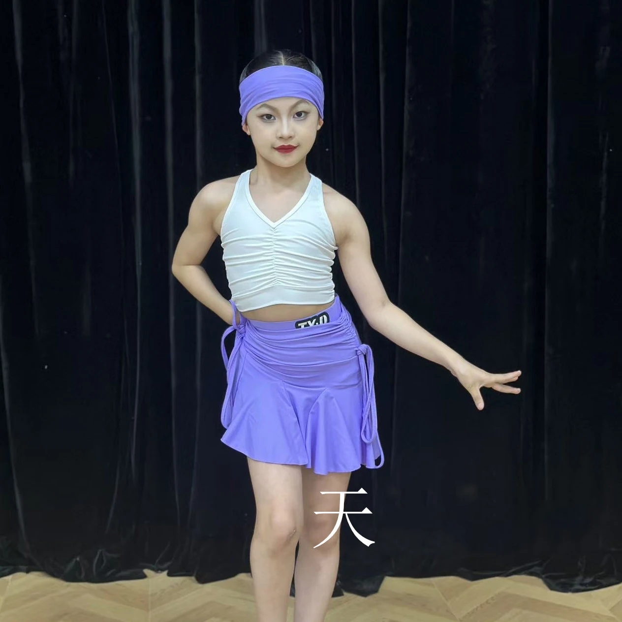 

2025 Summer Girls Latin Dance Dress Kids Practice Dance Dresses Child Chacha Samba Salsa Latin Dance Training Costumes DW11595
