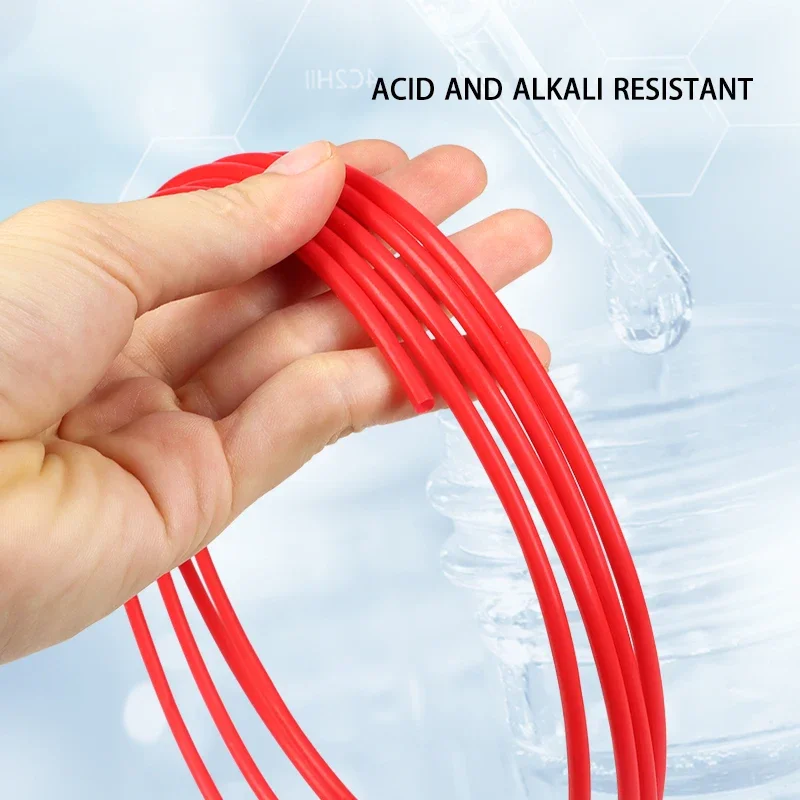 Red PTFE Tube 2.5KV 150V 30L - 0L F46 Insulated Capillary Heat Protector Transmit Hose Rigid Temperature Corrosion Resistant