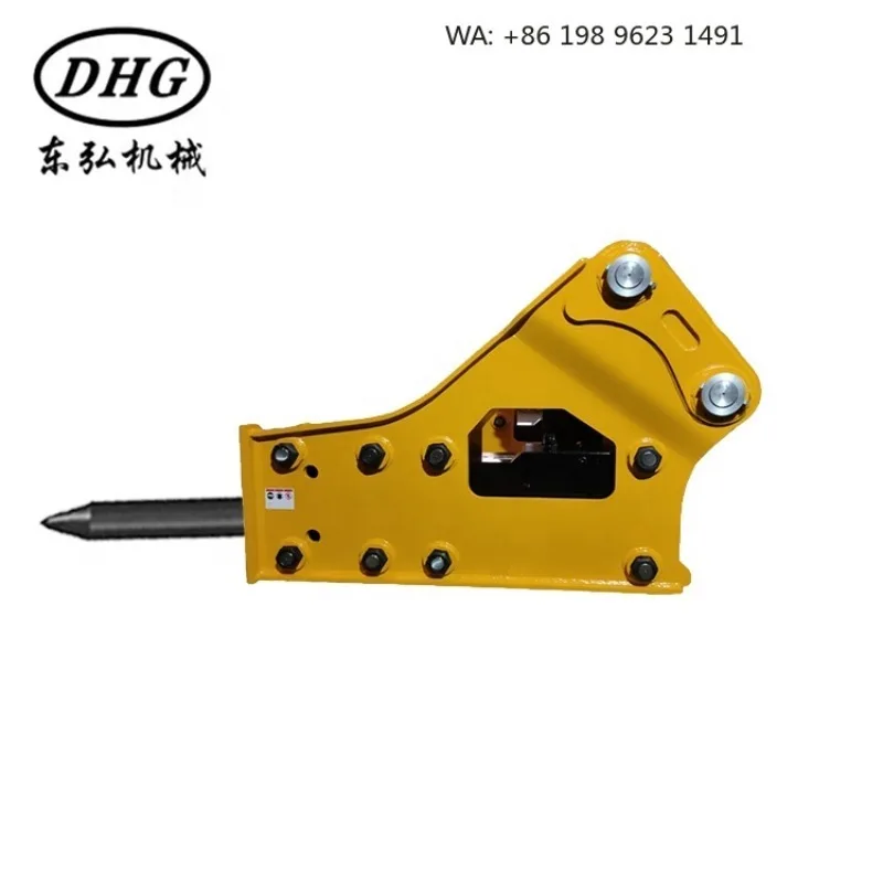 Triangular Side Hydraulic Rock Breaker Durable Stone Demolition Parts 0.8-1.2 Ton Mini Construction Excavator Accessory