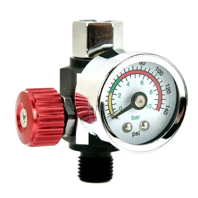 

ABVC Air Compressor Regulator Valve With Pressure Gauge, For Precise Control In Air/Pneumatic Tool With PF20 Connector
