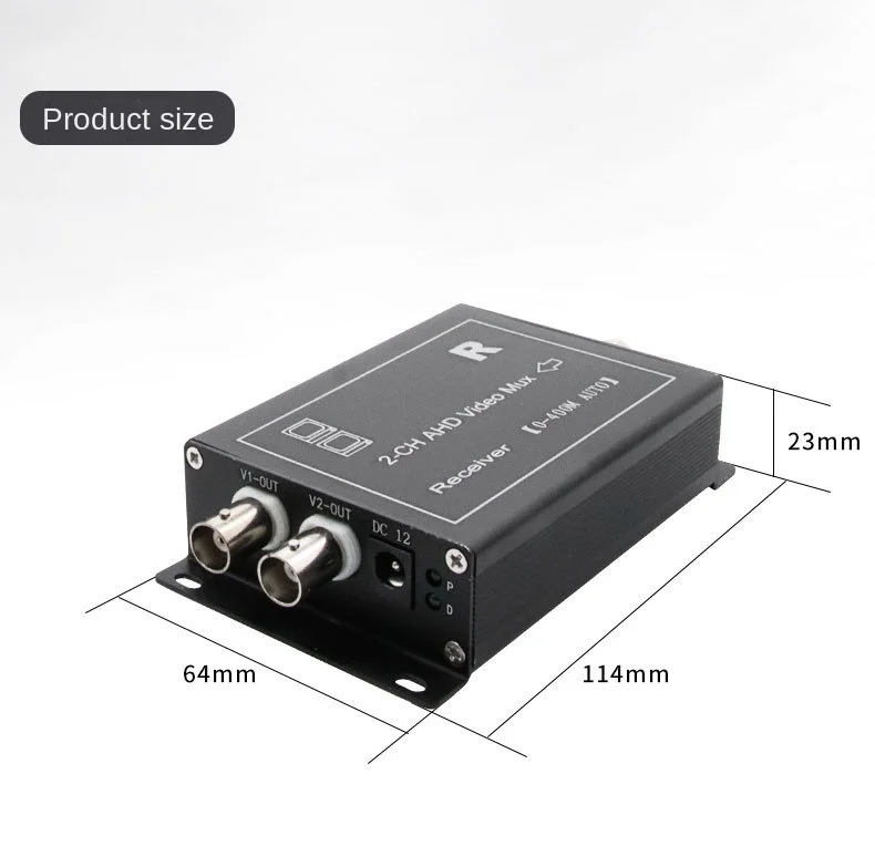 Coaxial High-definition 2-channel Multiplexer, One To Two Video Signal Adder, Multi-channel Common Cable Composite Extension