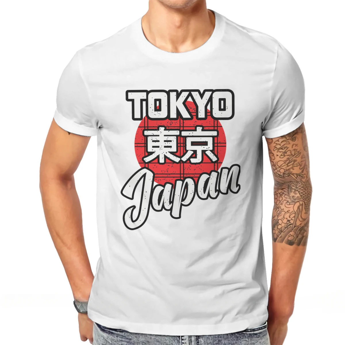 Sun Round Neck Pure Cotton T Shirt Personalize Gift Clothes Tops 5XL Tokyo Japan Summer Games 2024 Creative TShirt for Men