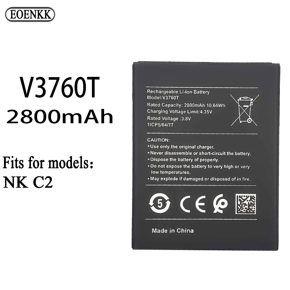 

Original New 2800mAh V3760T Battery For Nokia C2 NK C2 Mobile Phone V3760T Batteries Bateria