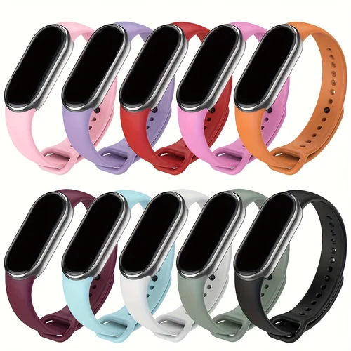 Correa deportiva para Xiaomi Mi band 10-NFC, repuesto de correa miband10, pulsera impermeable de silicona oficial mi band 9-8 Accesorios