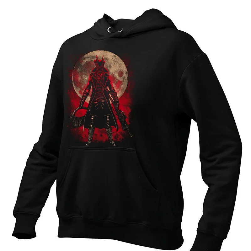 Bloodborne Hoodie The Hunter Classic RPG Video Game Essential Sweatshirt Gothic Casual Men\'s Pullover For Men Women