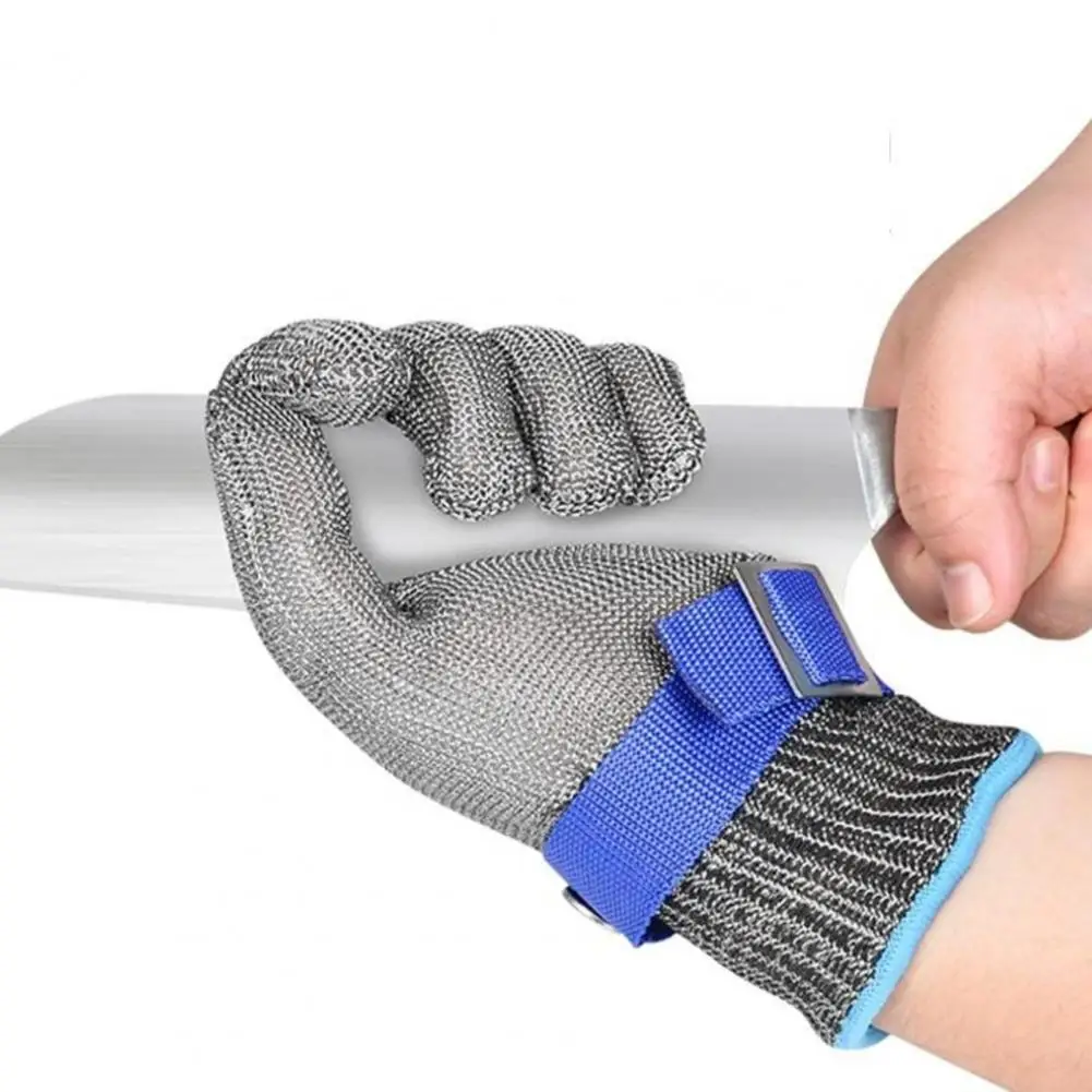 Guante de trabajo resistente a cortes, malla de acero inoxidable, guante de Metal para fabricación de metales, trabajo de madera, cocina, carnicero, pelado de ostras, 1 ud.