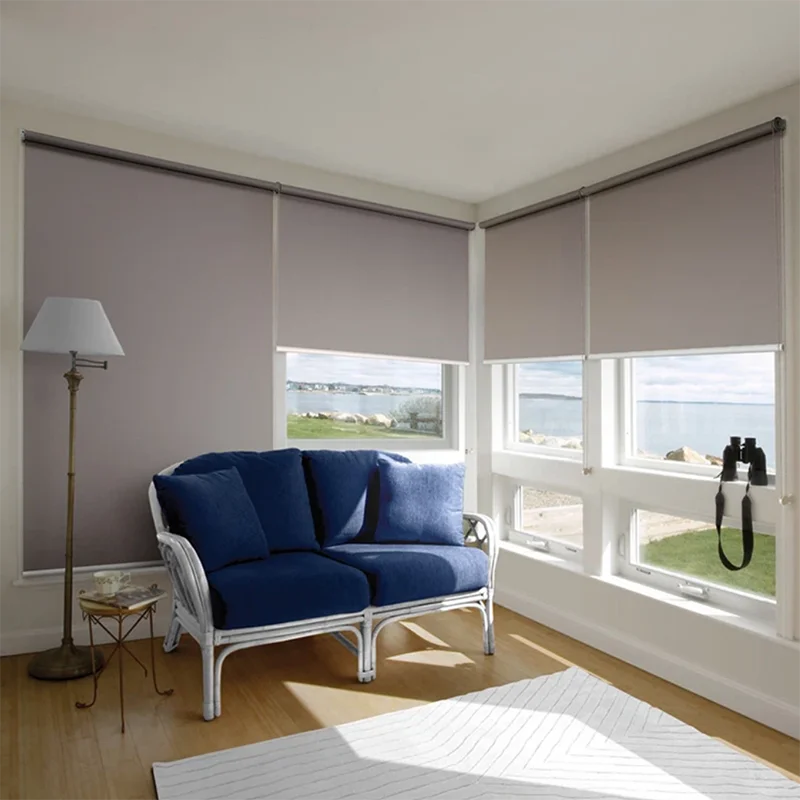 Power-Saving Motorized Blinds - Smart WiFi & Remote Control Roller Shades. Perfect Blackout & UV Protection for Office & Living