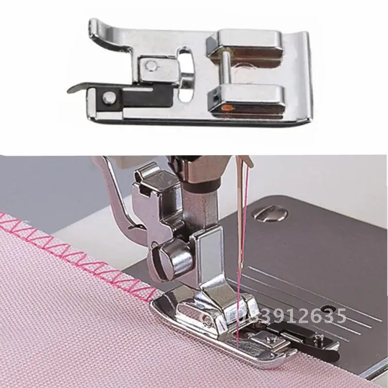 

2pcs Presser Foot Tool Overlock Overedge Overcasting Sewing Machine Accessories Rolled Hem yj222-1