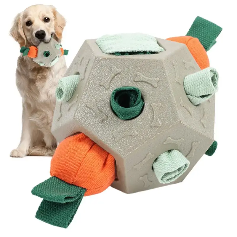 

Treat Dispensing Dog Toys Pet Treat Dispenser Aggressive Dog Chew Toys Small Medium Large Breeds Enrichment Ball With Squeak For