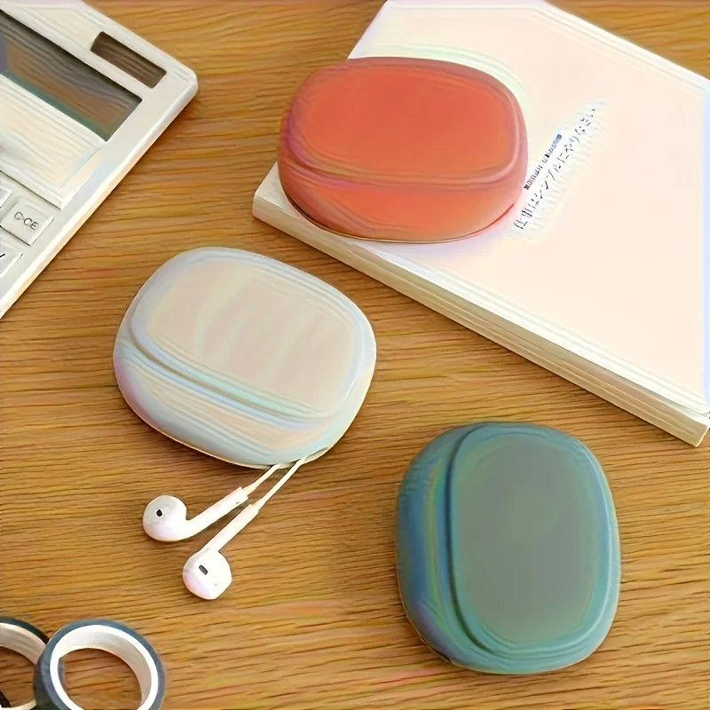 Silicone portable earphone storage case, storage box for data cables - suitable for home and travel use gallery 3