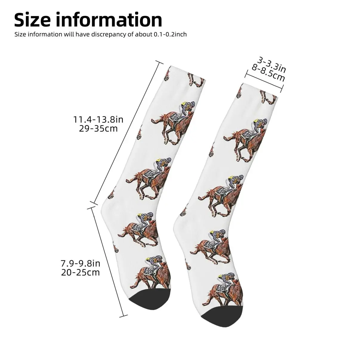 Horse Racing Socks Harajuku Super Soft Stockings All Season Long Socks Accessories for Unisex Birthday Present