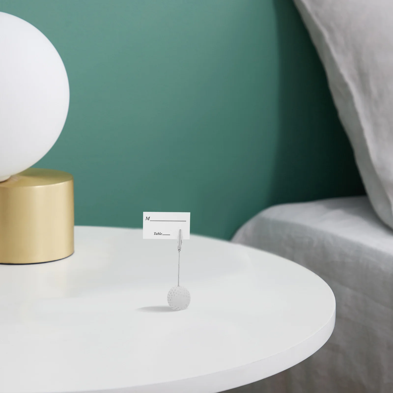 

8Pcs Golf Ball Table Number Holders Memo Clip Card Stands Desktop Photo Holder Place Card Holder for Wedding Party Business