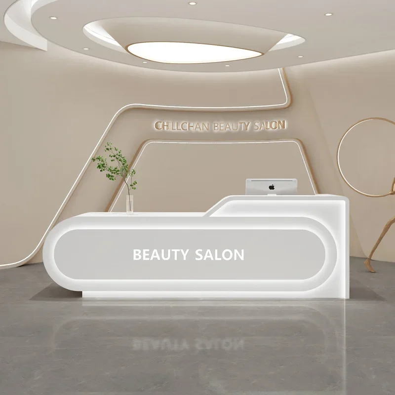 Home Office Desk Checkout Counter Beautician Reception Counter For Shop Pulpit For Church Cash Register Beauty Institute Point