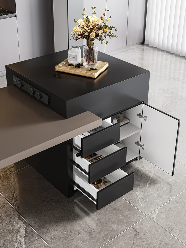 

Customized Island Table Integrated Can Be Customized Rock Slab High-end Light Luxury Island Integrated Table