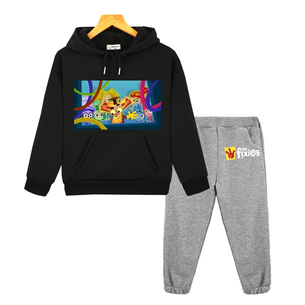 

The Fixies Hooded Sets Fleece sweatshirt kids clothes girls Autumn pullover y2k Jacket anime Hoodie sets for boys Children suit