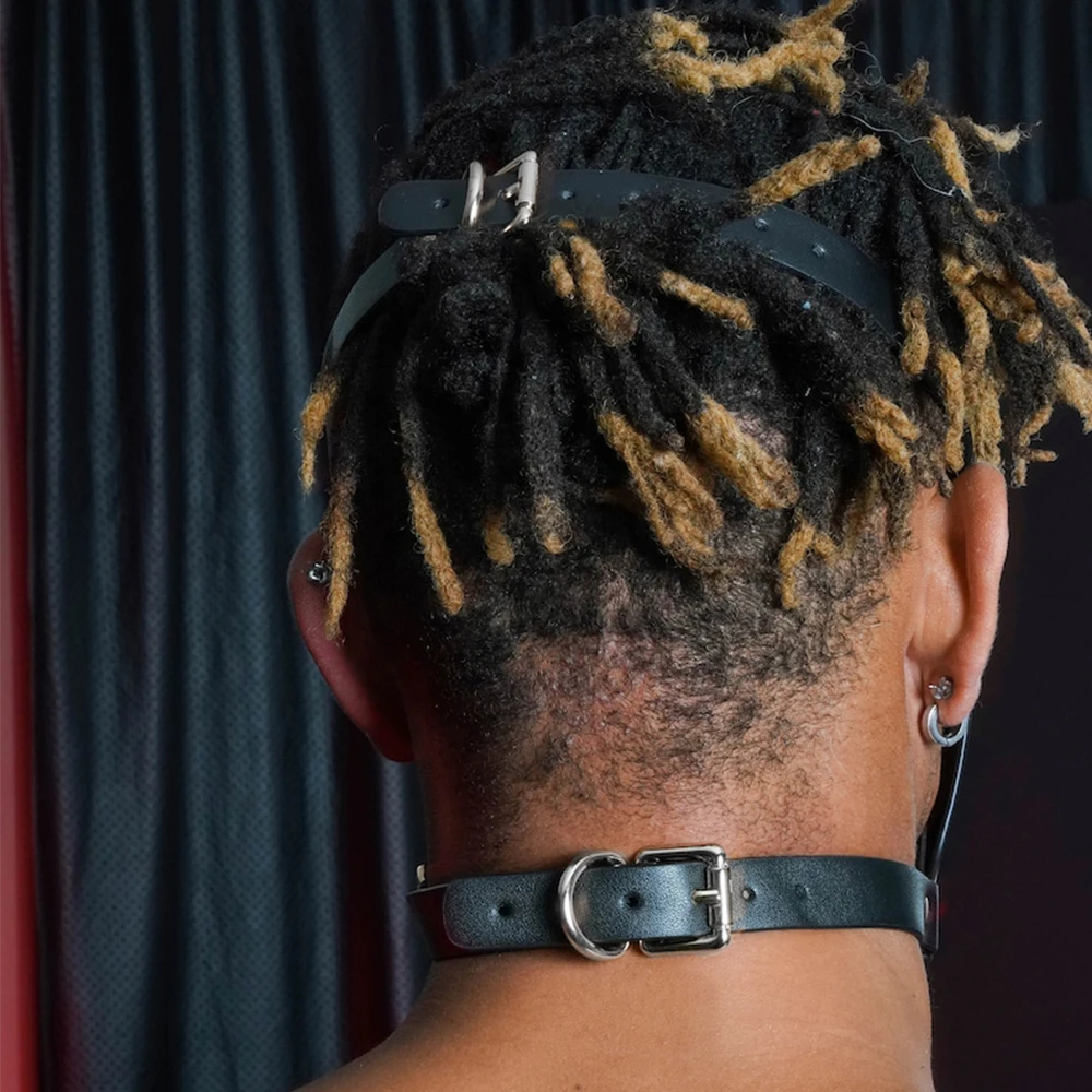 PU Leather Mask For Men Gay Steam Punk Style Fetish Mask Handmade Black Adult Game Carnival Party Harajuku Cage Accessories