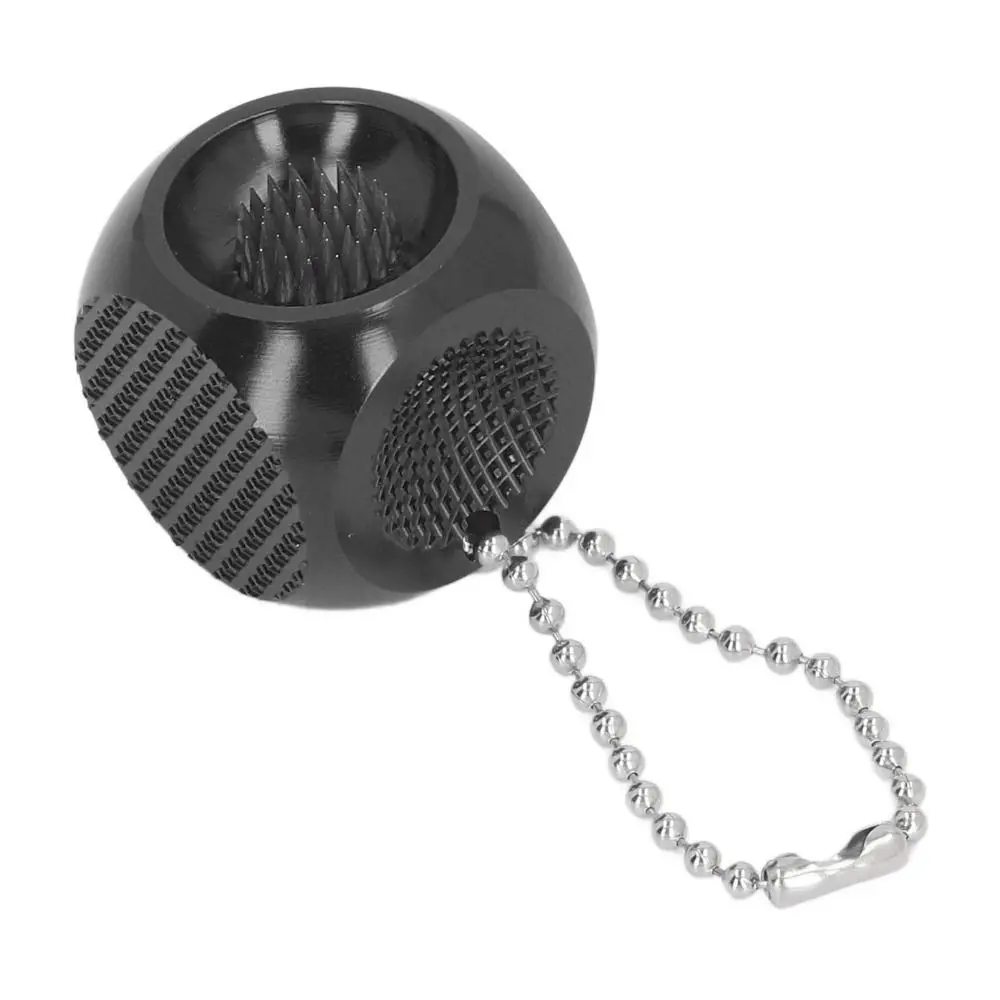 3 in 1 Multifunctional Billiard Pool Cue Tip Tool Dice Shaped Aluminum Alloy Cue Tip Scuffer Shaper Portable Hanging Chain