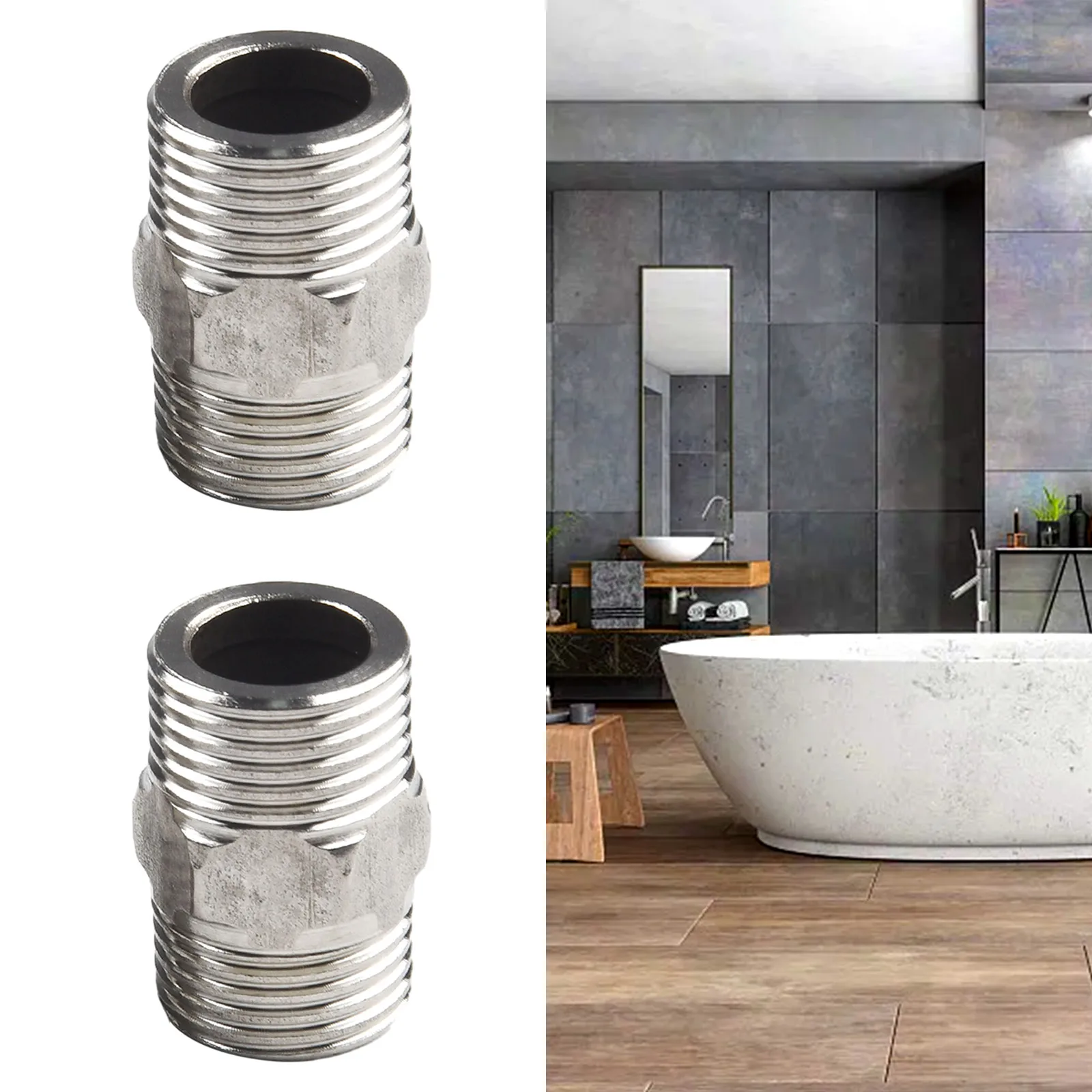 Extensor de manguera de ducha, accesorios de baño para duchas de bricolaje, baños, RVs, duchas al aire libre, 2 uds.