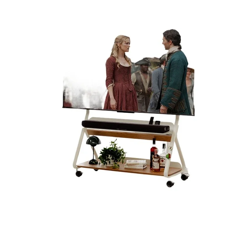 65-Inch wheeled living room floor-to-ceiling bedroom TV rack Mobile hanger