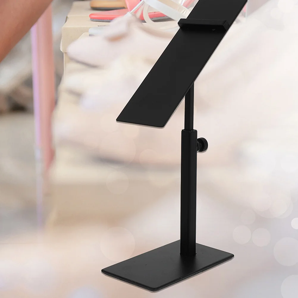 

2 pcs Black Adjustable Stainless Steel Shoe Display Stand Rack for High Heels 140x50mm Metal Shoe Holder Shelves
