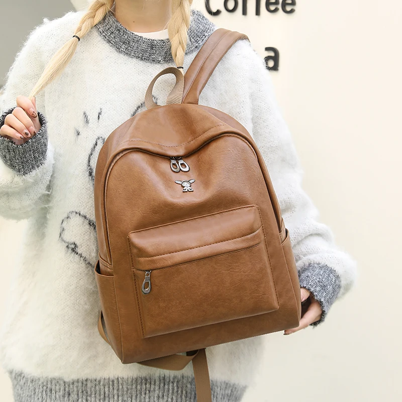 

Модный женский рюкзак из искусственной кожи, повседневный рюкзак, школьная сумка, рюкзак для ноутбука, дорожная сумка, водонепроницаемая легкая сумка на плечо