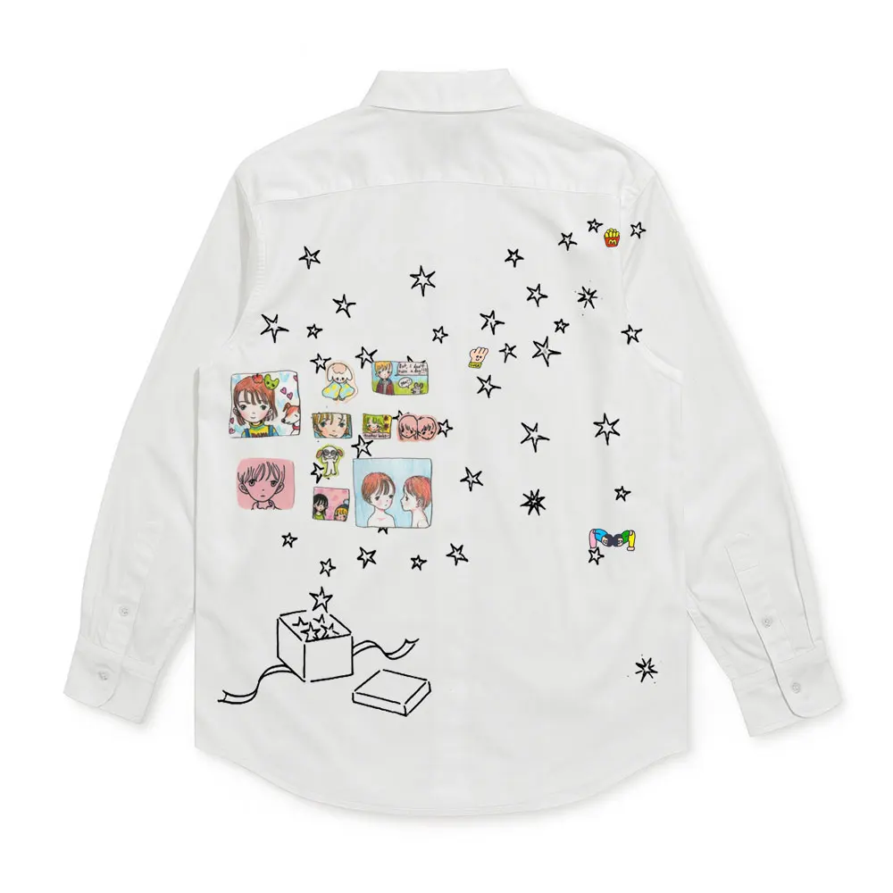 Unique Star Splicing Artistic Style Shirt  And Delicate Single Wear Wang Studio Handkerchief Fashionable Unisex