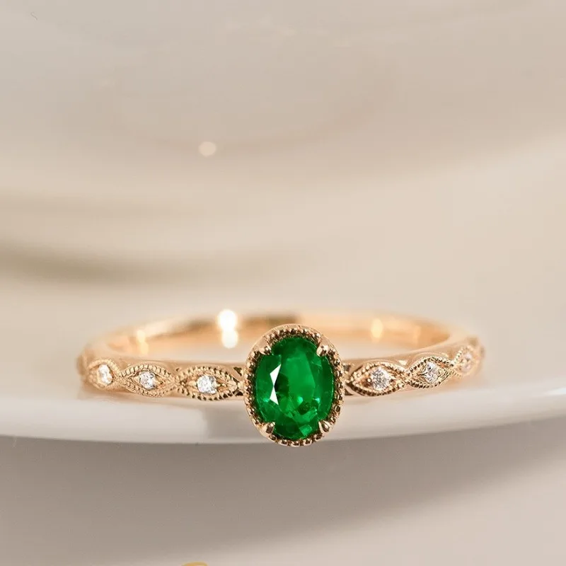 

New High-imitation Natural, Pink Tourmaline Ring, Japanese and Korean Light Luxury Niche Design Versatile Open Women's R