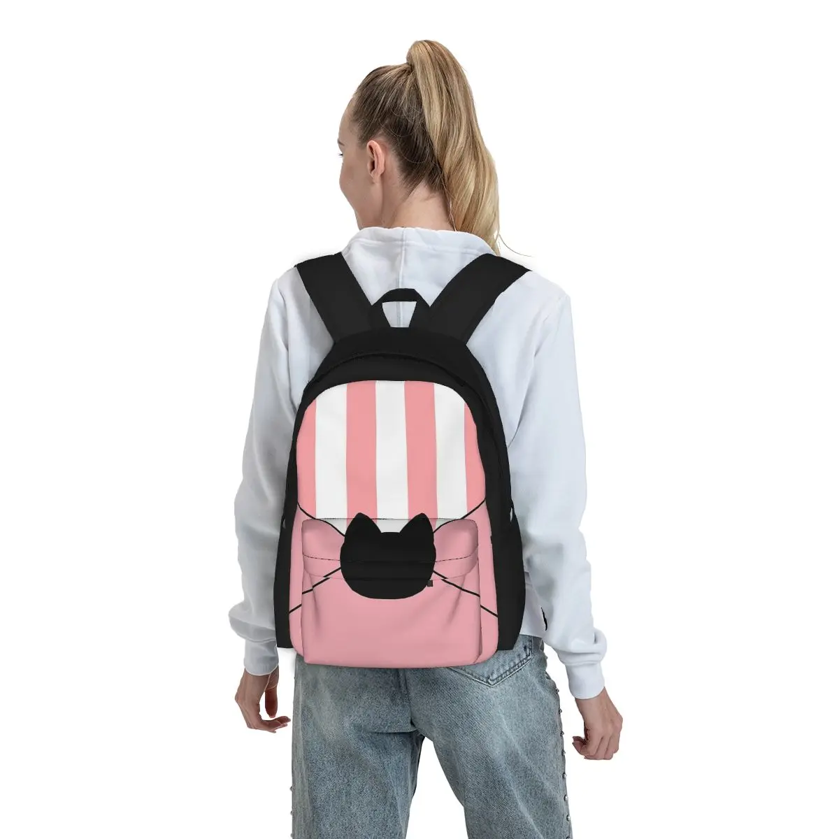 Biene und Welpen Katze Temp Arbeits aufgabe horizontale Rucksäcke Bücher tasche Schult aschen Cartoon Kind Rucksack Laptop Rucksack Umhängetasche