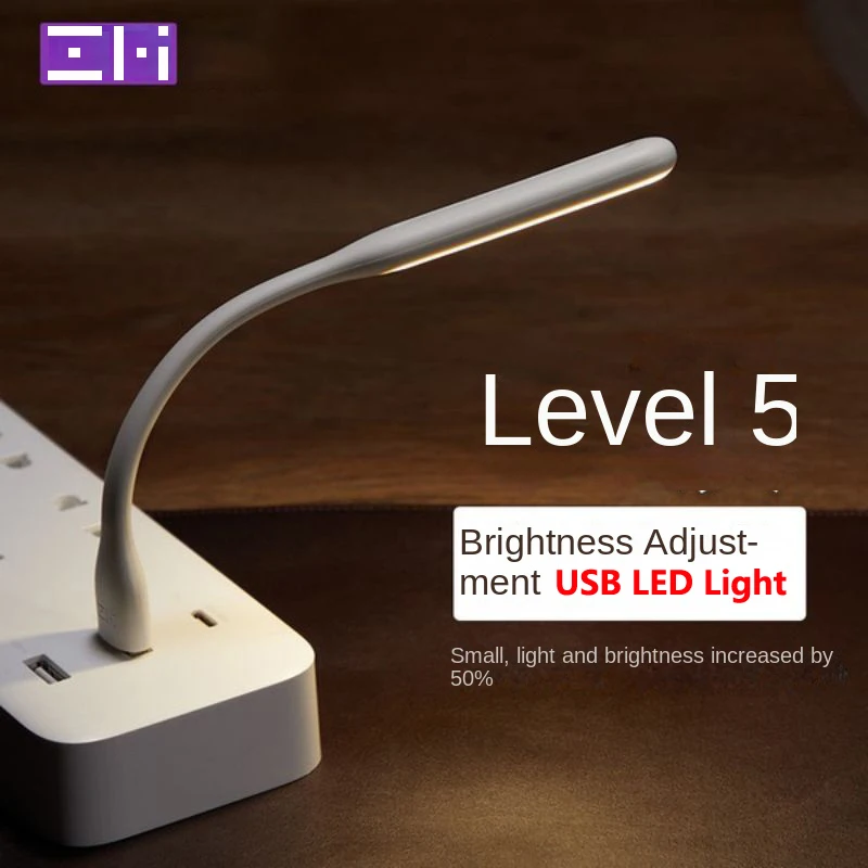 For Xiaomi ZMI AL003 Portable Mini USB LED Light white Button Reading Lamp For power bank PC notebook Student dormitory Original