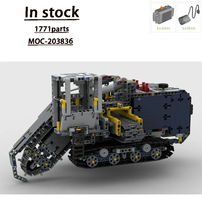 MOC-203836 ชุดตัวต่อรถขุดดินรุ่นใหม่ 1771 ชิ้นส่วน, ของเล่นตัวต่อสร้างสรรค์ MOC สำหรับเด็กผู้ชาย ของขวัญวันเกิด
