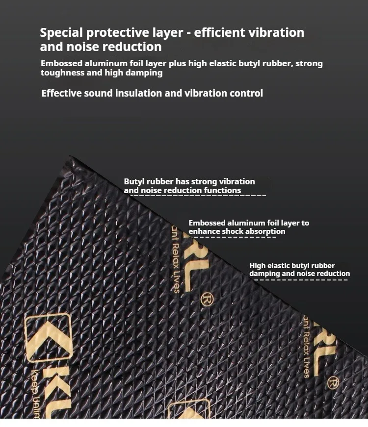 Umweltfreundliches Schallschutzmaterial aus Butylkautschuk, Innenzubehör, Auto-Audio, Schallschutz, Türhorn – Detail 3