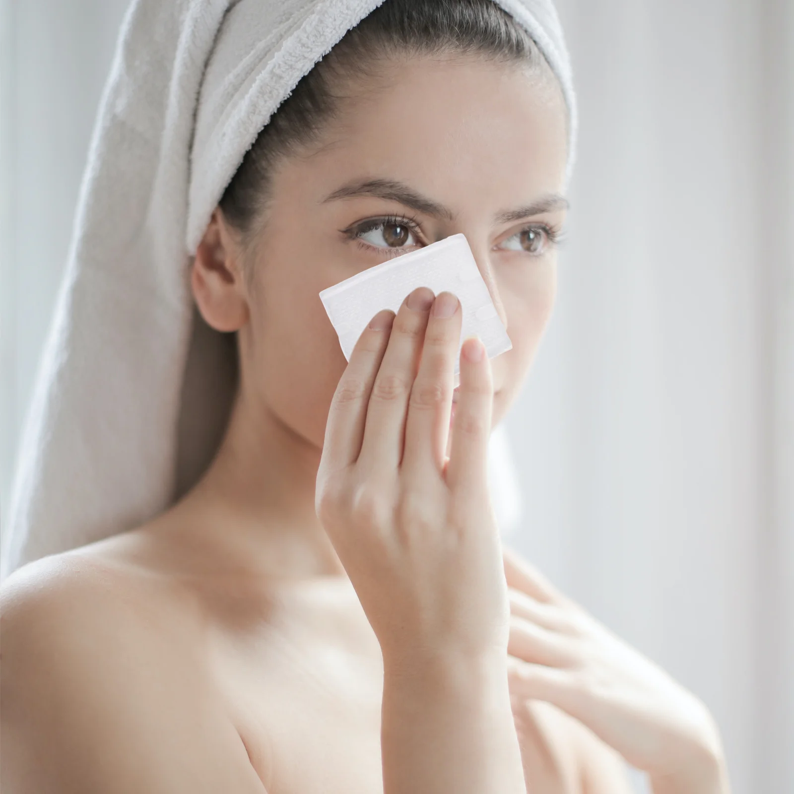 220 قطعة من وسادات قطنية للمكياج للوجه على الوجهين للعناية ببشرة الوجه وإزالة المكياج وخفيفة الوزن ومحمولة #5