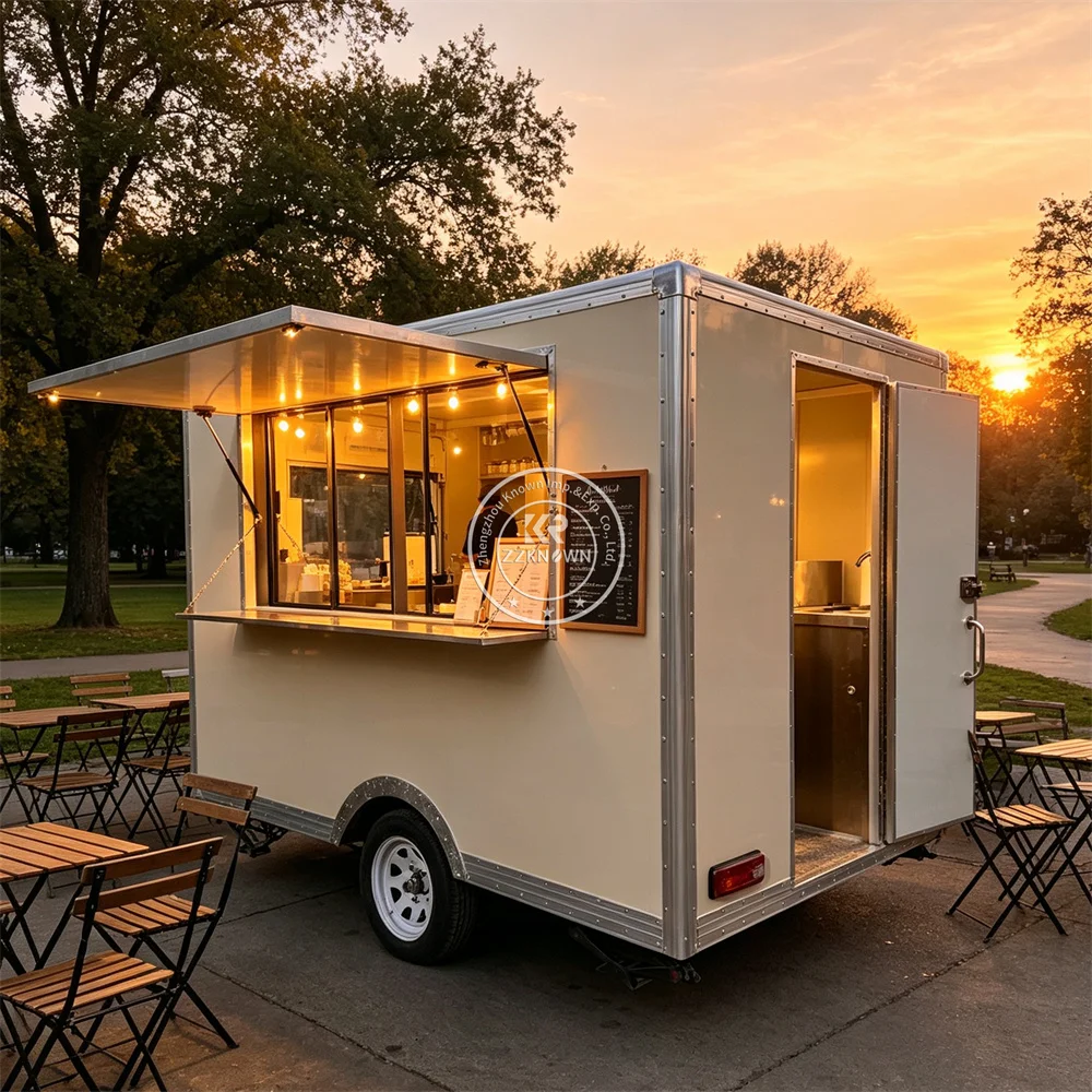 

Commercial Mobile Kitchen Trailer Factory Built Street Vendor Food Trailer Mobile Pizza Burger Food Truck Fully Equipped