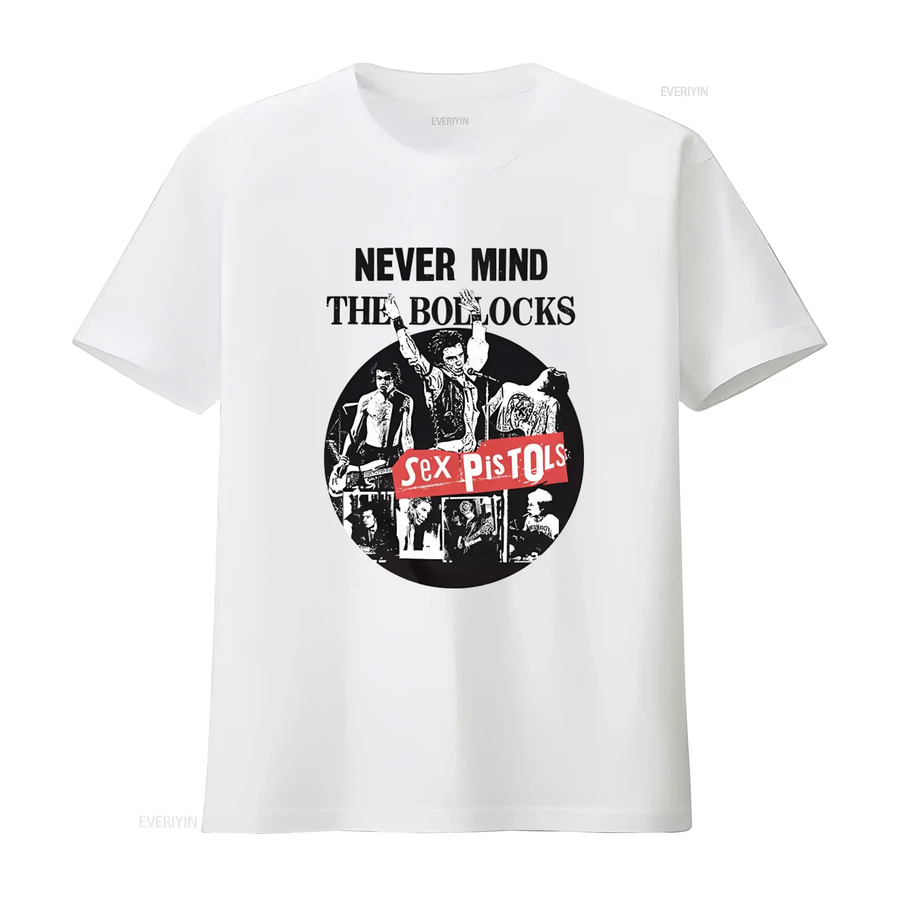 The Sex Pistols Never Mind Bollocks T Shirt Vintage Punk Rock Band Design Mens vintage Washed Unisex graphic Comfortable
