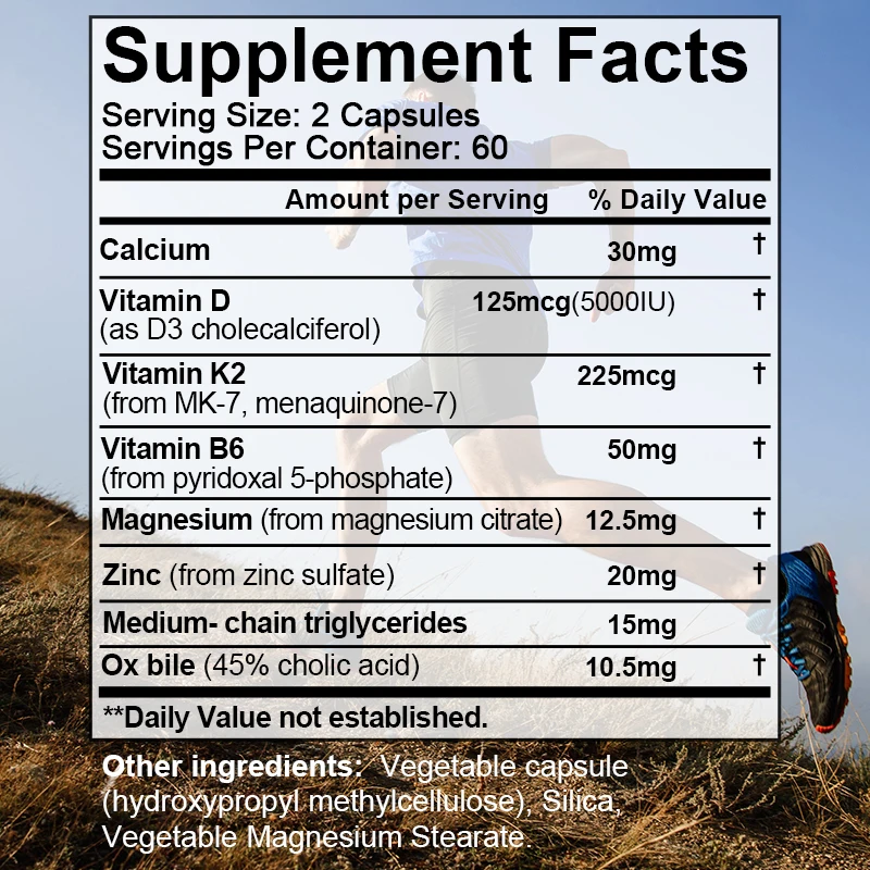 

VITAMIN D3&K2 - Nerve, Muscle, Heart, Bone and Dental Health, Immune System Health, Promotes Calcium Absorption