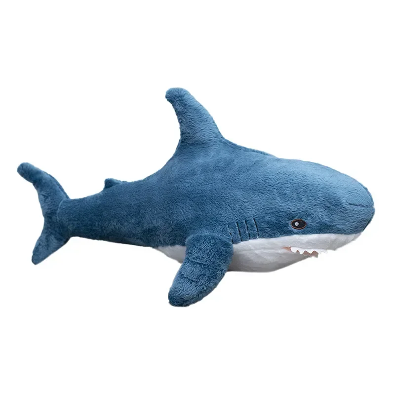 Mini tiburón azul de peluche para niños y niñas, juguete de peluche suave, Animal de mar, almohada de pescado, apaciguar, regalos de cumpleaños, decoración, 28cm