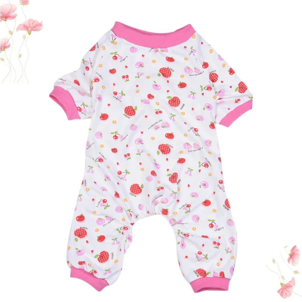 

Printed Dog Pajamas Soft Cotton Pet Sleepwear Trendy Look for Special Occasions Photo Shoots Pet Warm Sleepwear