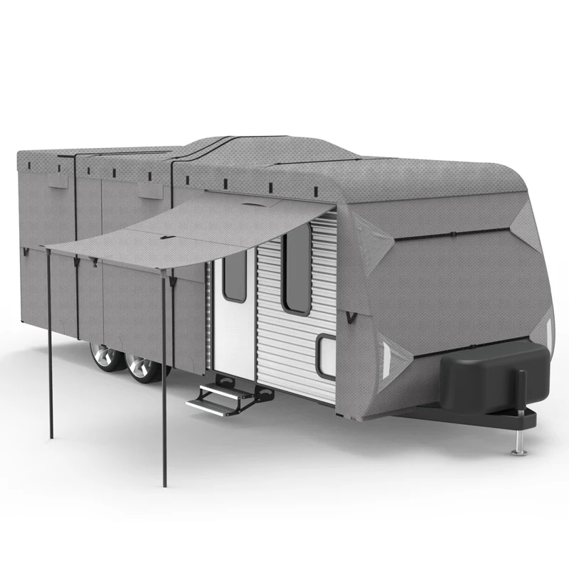 

RV Travel Trailer Cover Easy Setup UV Protection RV Cover