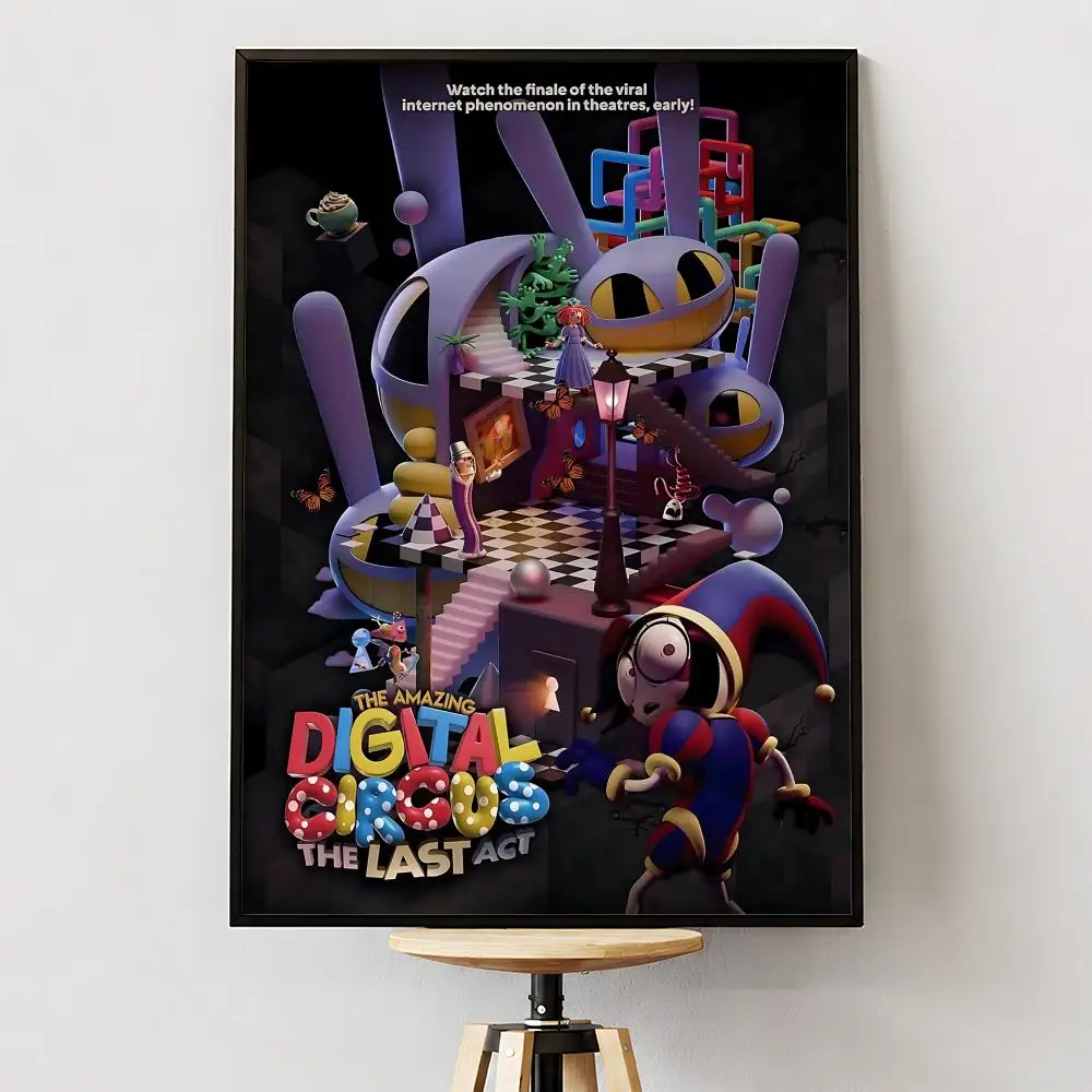 Animation A-Amazing D-Digital Circus Poster, PP, selbstklebendes, dekoratives Poster, wasserfest, für Wohnung, Schlafzimmer – Detail 8