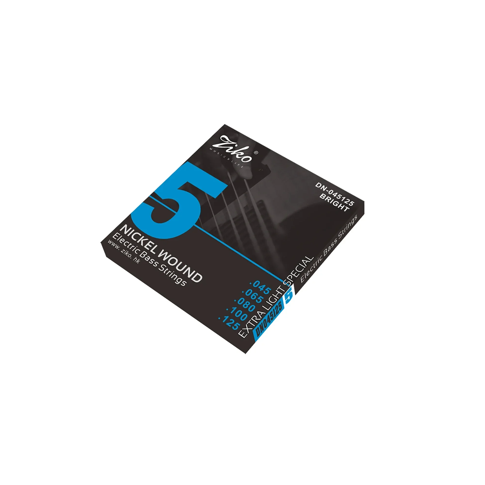 ZIKO 5-String Bass Guitar Strings DN-045125 Hexagonal Steel Core Nickel Wound Bass Guitarra Strings Bass Parts & Accessories